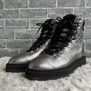 Diemme Monfumo Silver Pewter Combat Boots Size EU 40